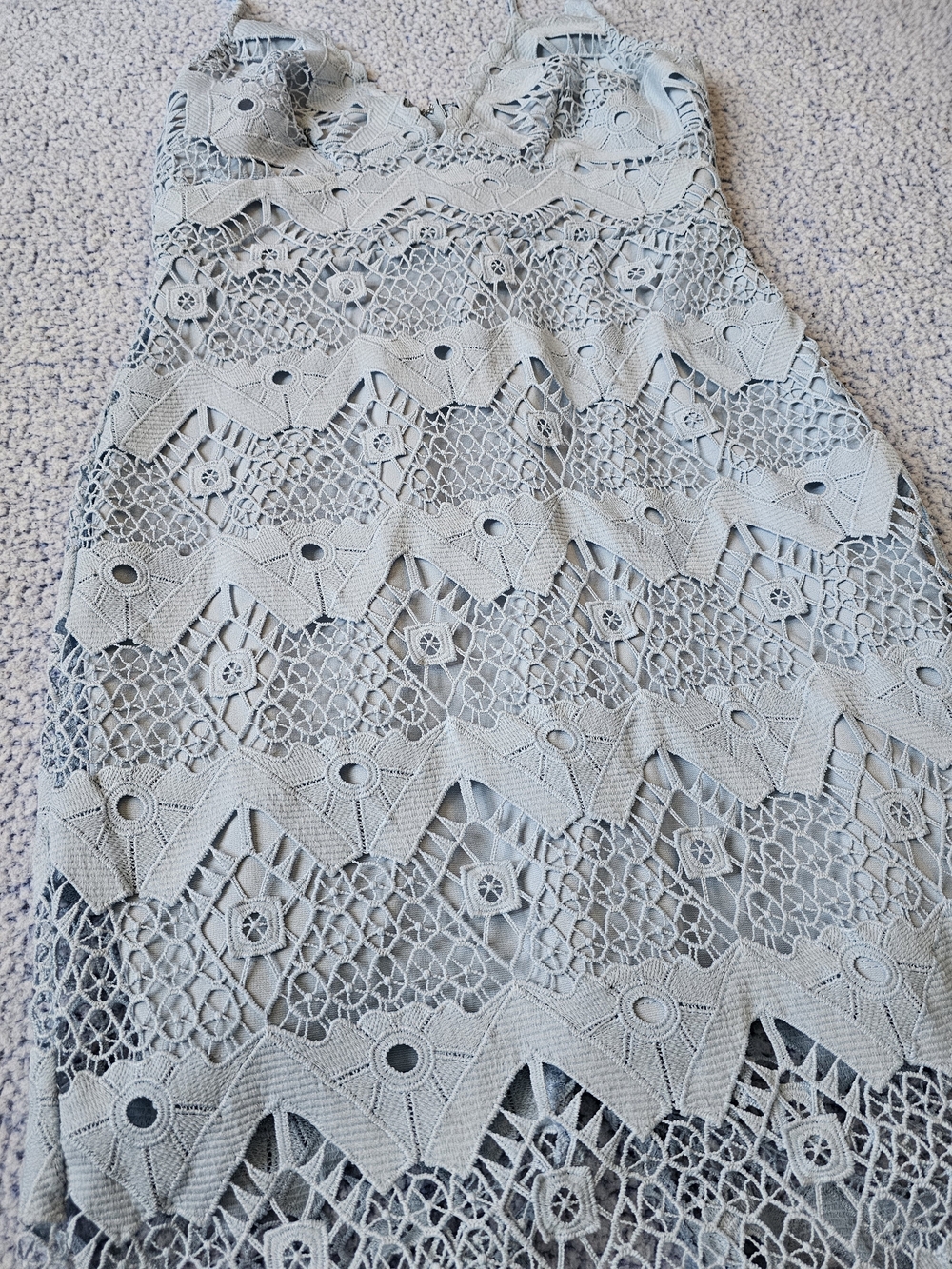 Lulus Light Blue Midi Dress with Spaghetti Straps - Picture 3 of 8